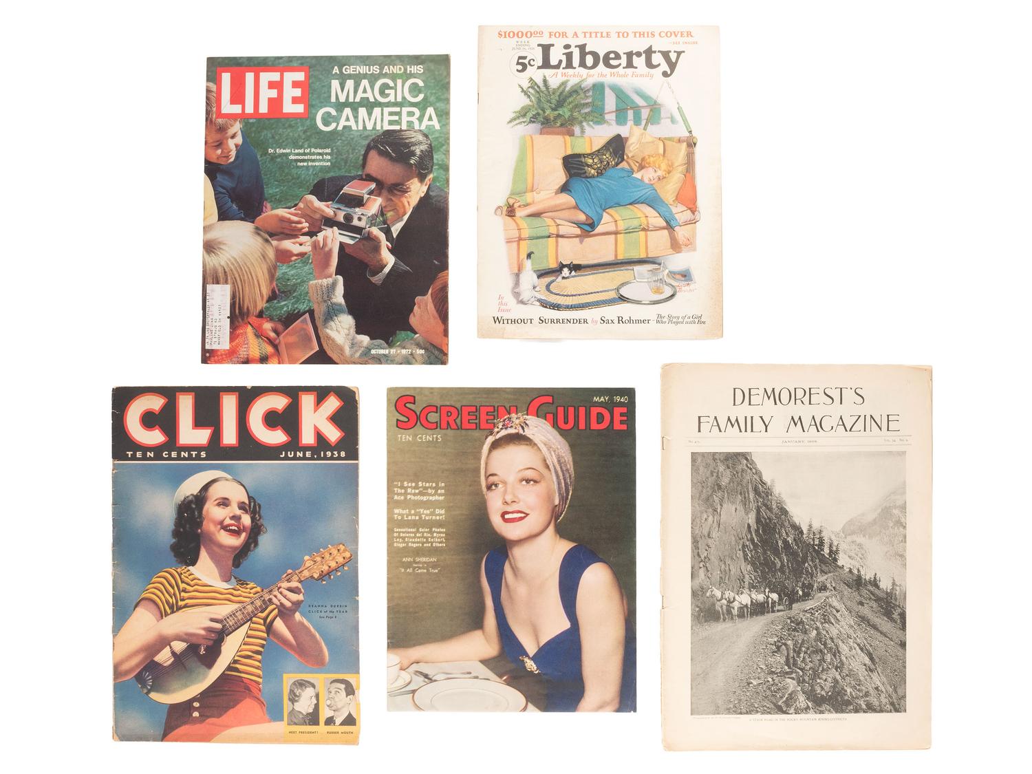 [PERIODICALS.] Magazines and ephemera related to photography and American culture, comprising: