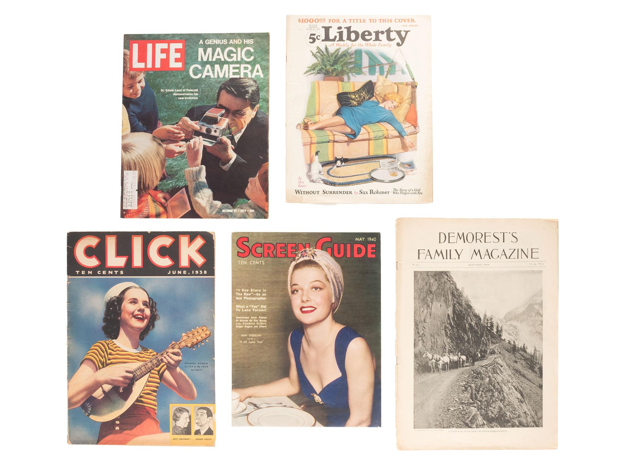 [PERIODICALS.] Magazines and ephemera related to photography and American culture, comprising: