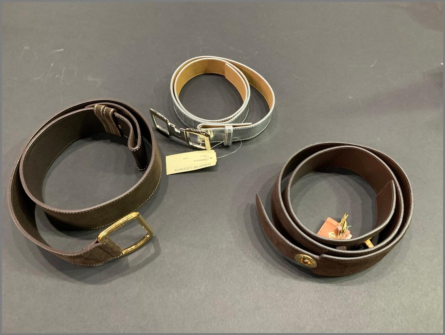 Three Belts: One Lambertson Truex, Two Loro Piana