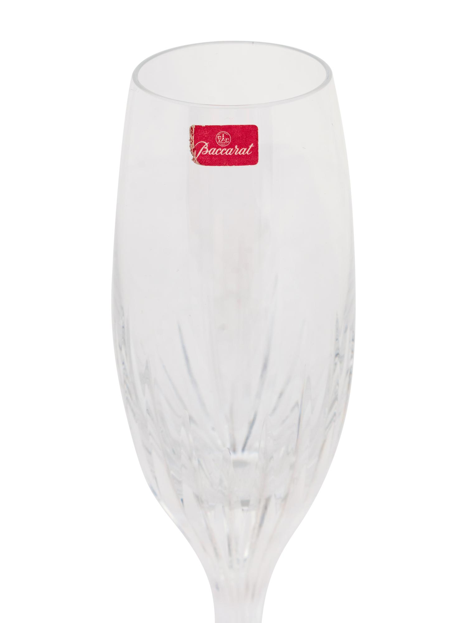 A Set of Seven Baccarat Champagne Flutes