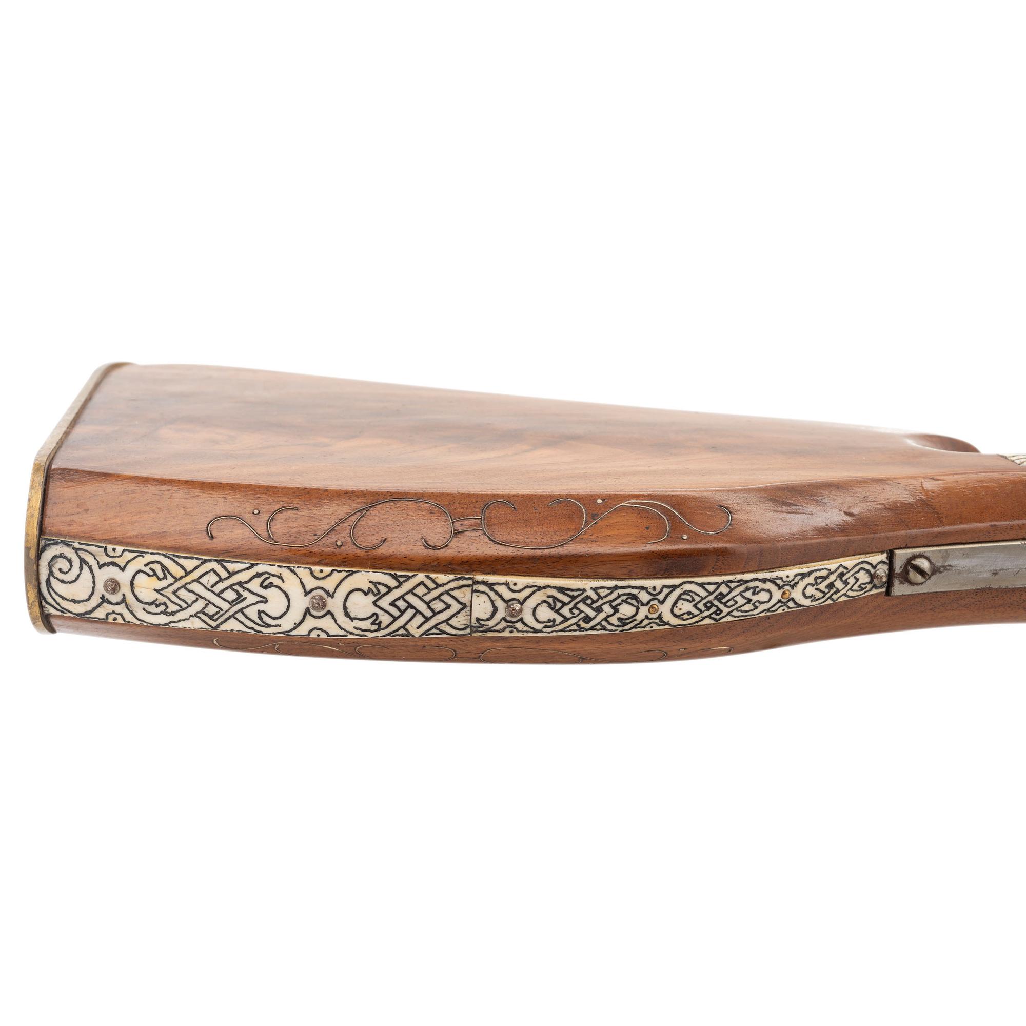 Contemporary Flintlock Musket with Folkloric Hunting Motifs