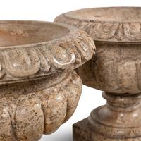 A Pair of Italian Carved Granite Jardinières