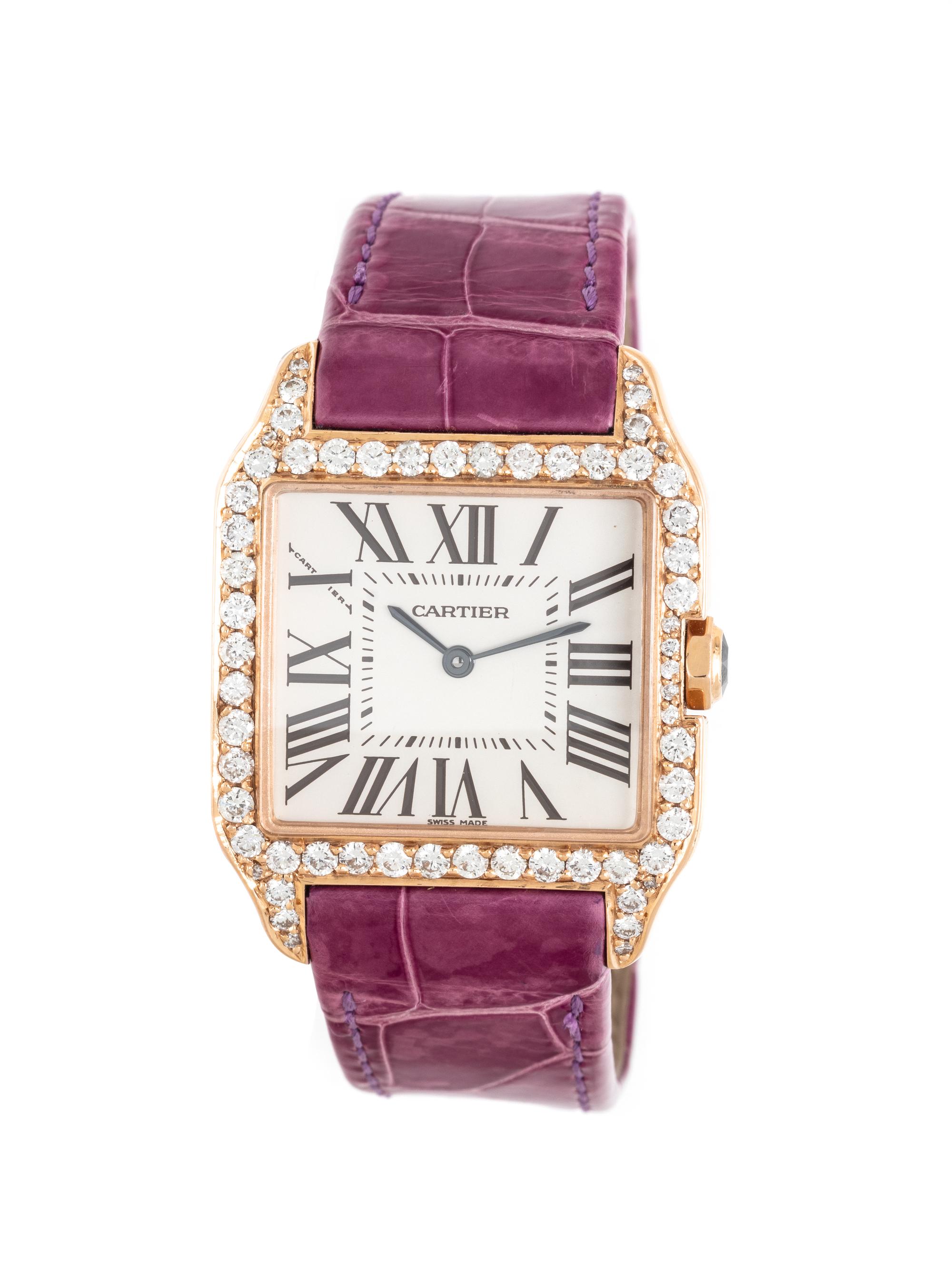 CARTIER, REF. 2788 18K ROSE GOLD 'SANTOS DUMONT' WATCH