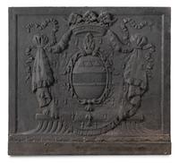 A French Cast Iron Chimney Back from Château de Roucy