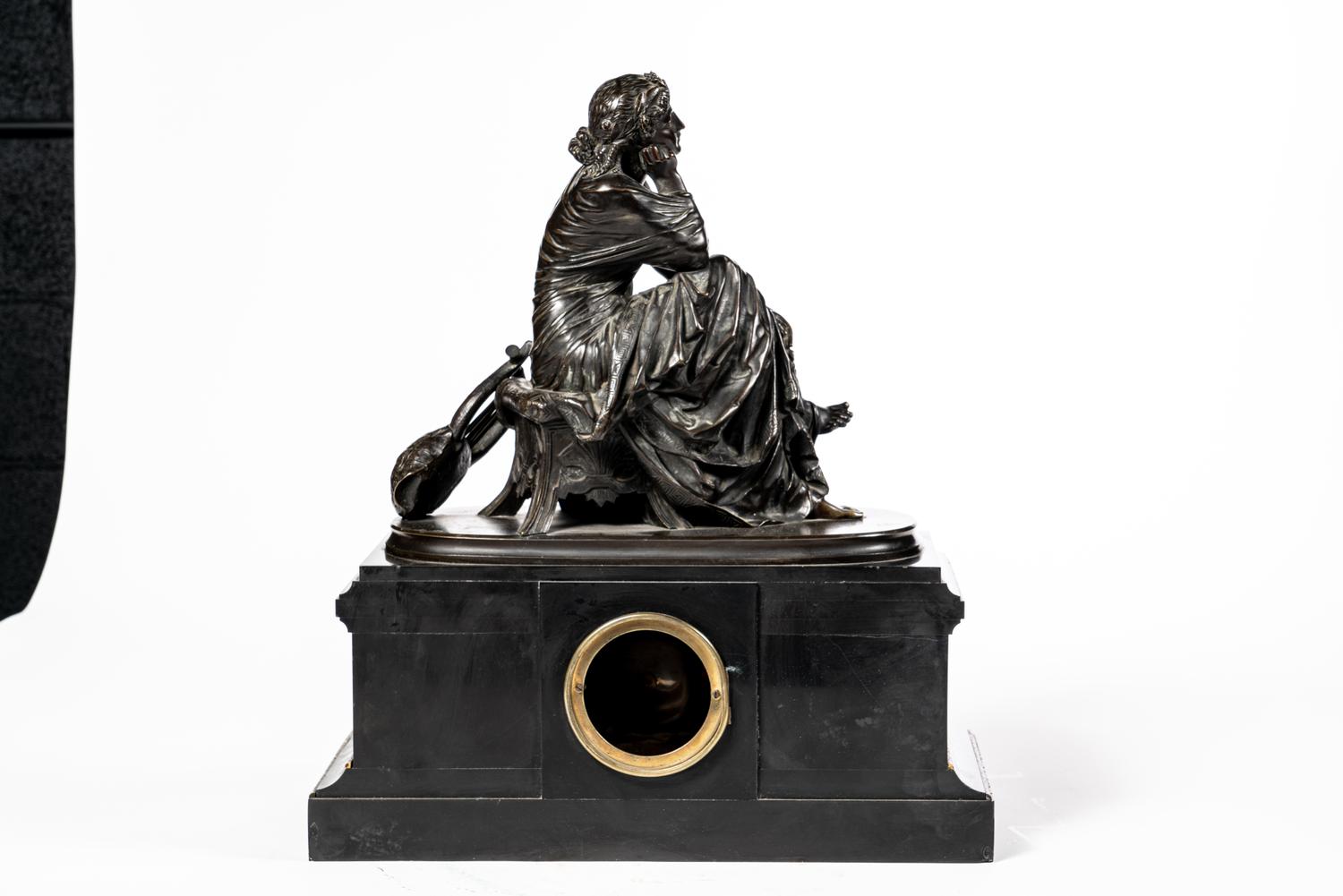 A French Bronze Mantel Clock