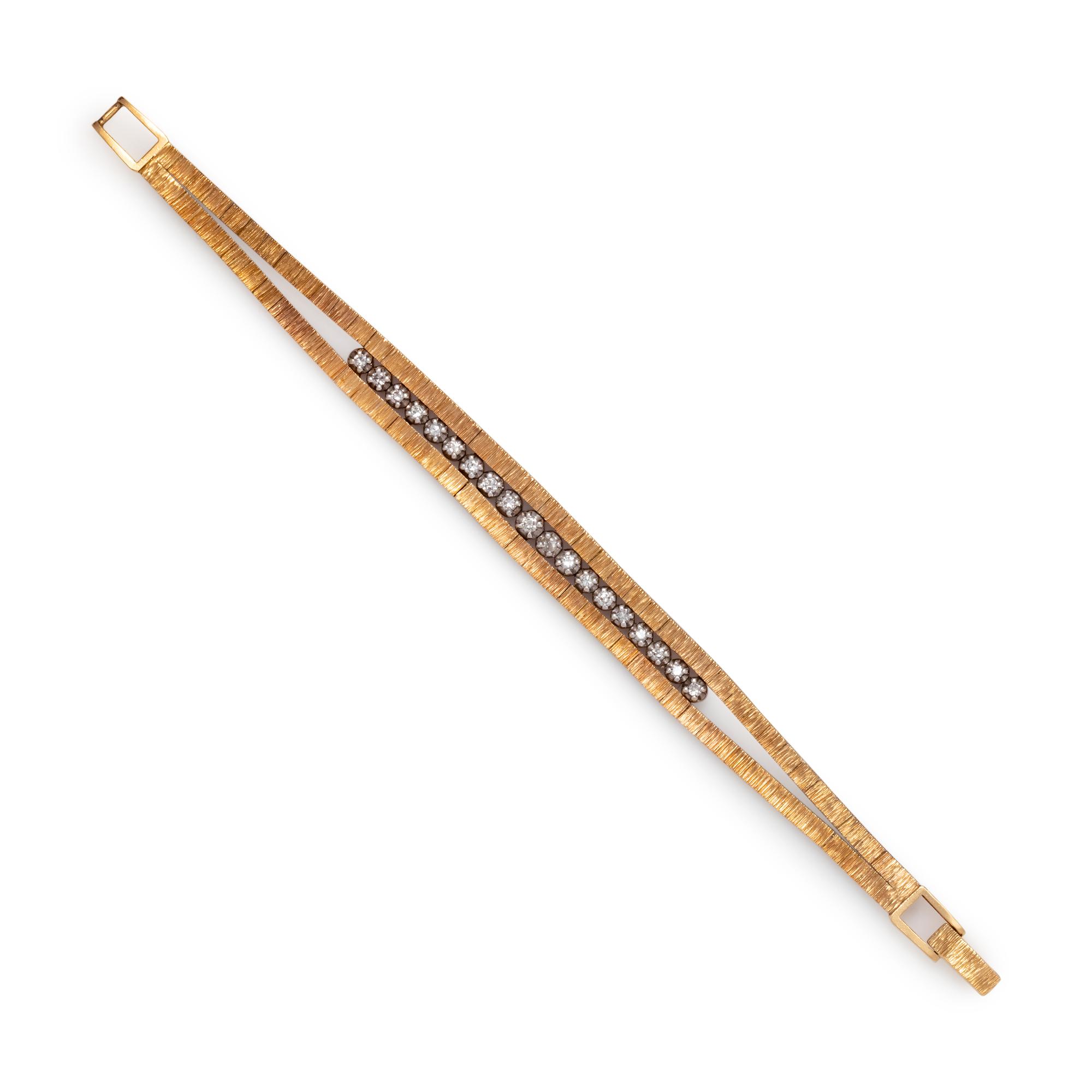 YELLOW GOLD AND DIAMOND BRACELET