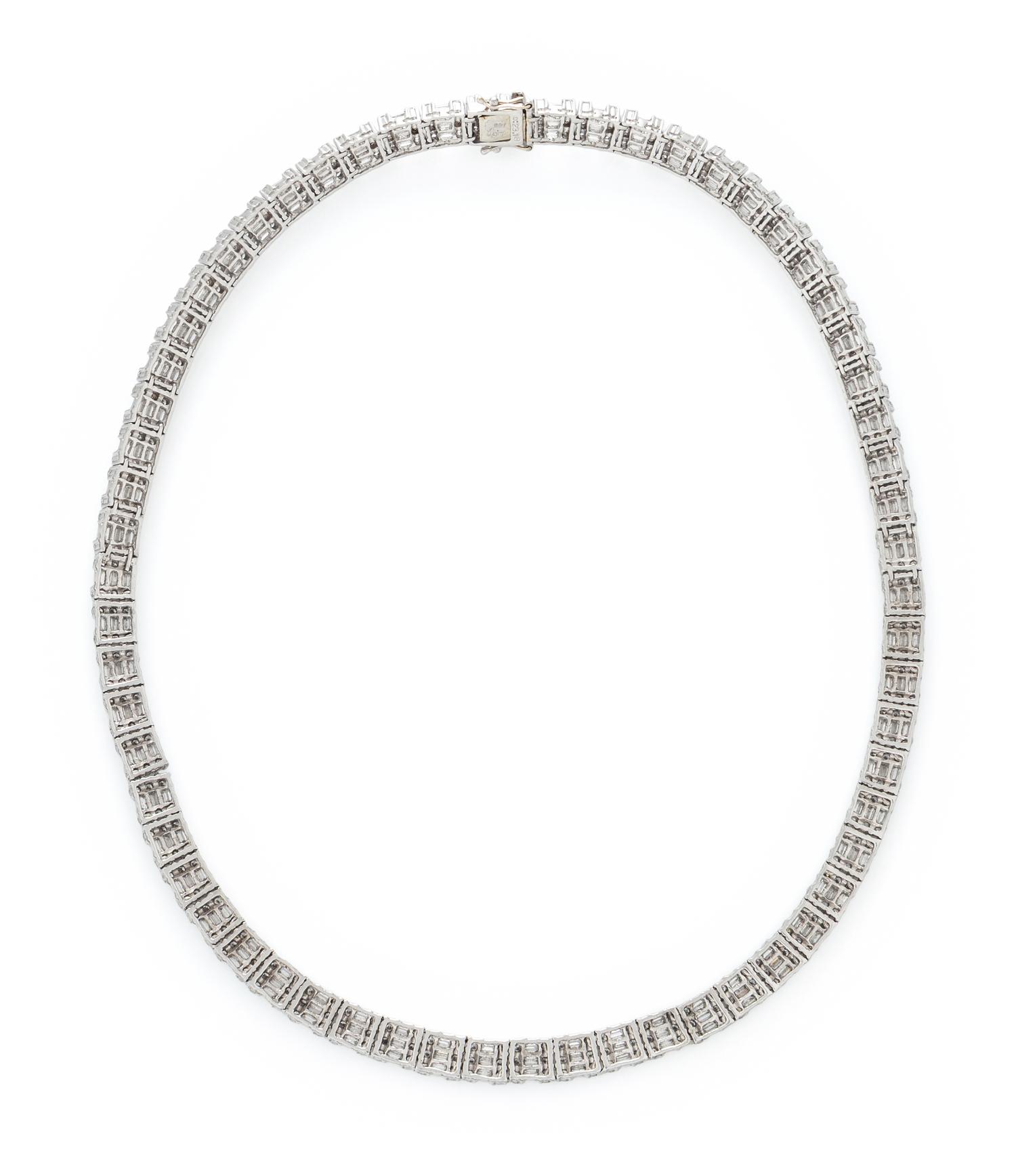 PLATINUM AND DIAMOND COLLAR NECKLACE