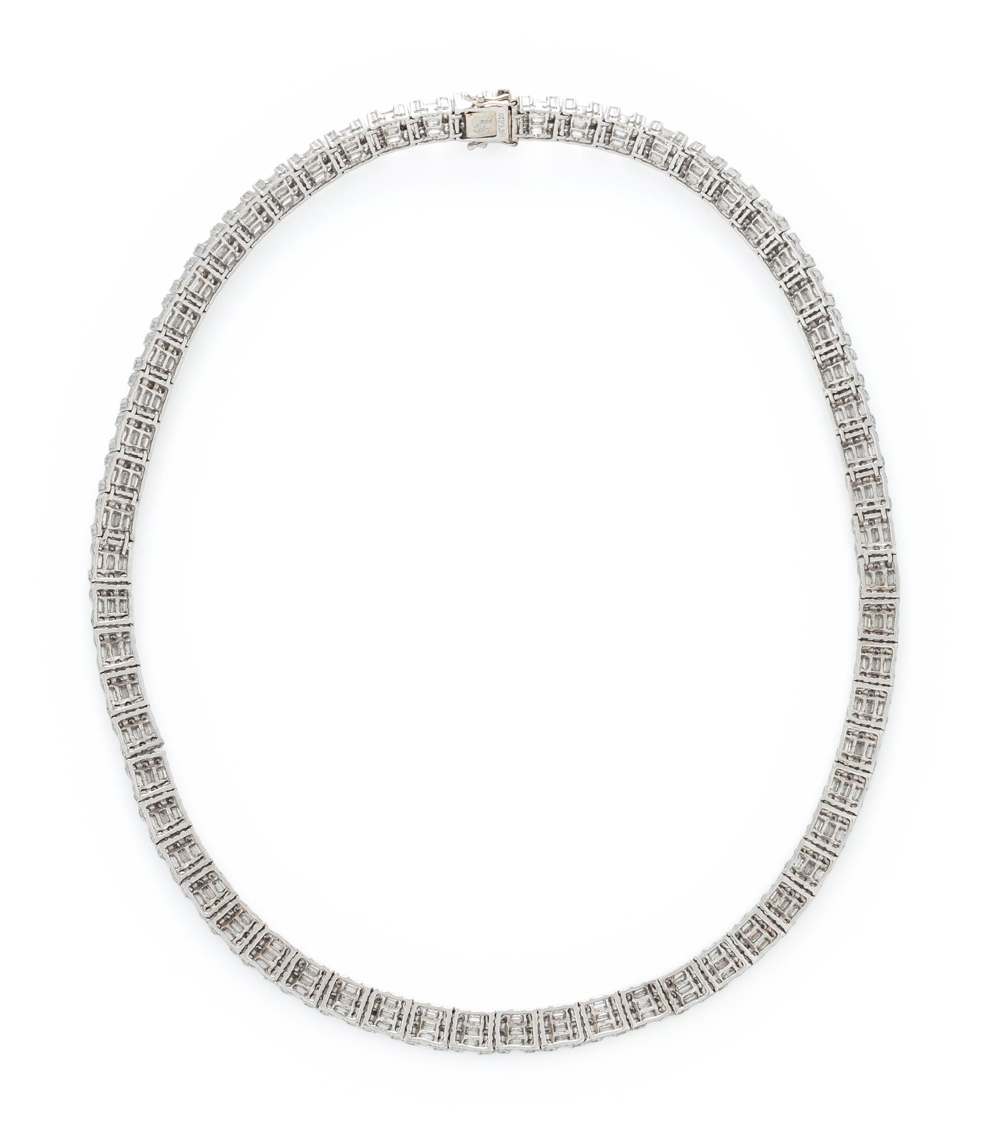 PLATINUM AND DIAMOND COLLAR NECKLACE