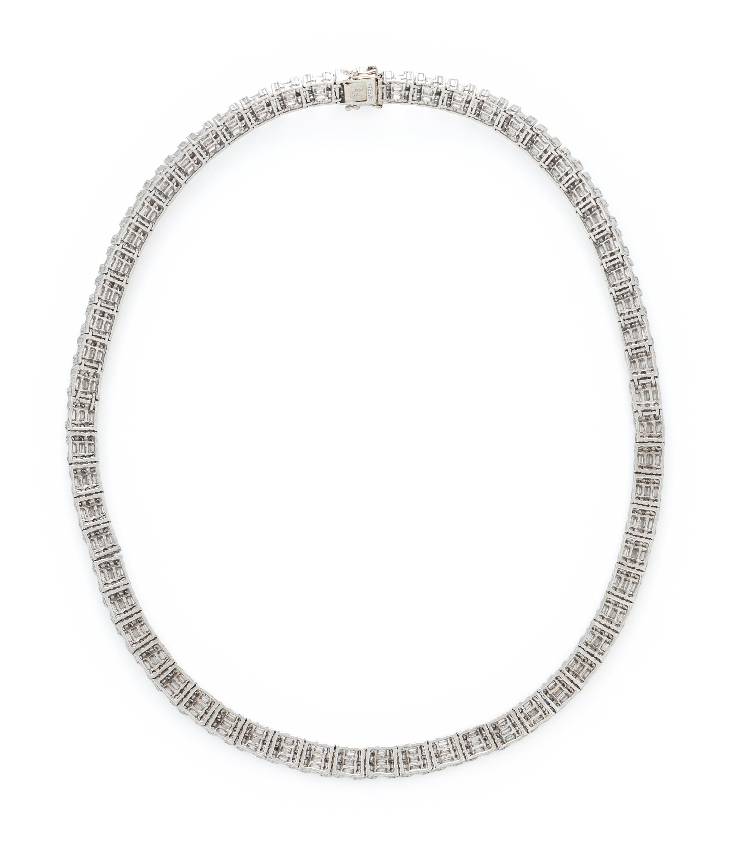 PLATINUM AND DIAMOND COLLAR NECKLACE