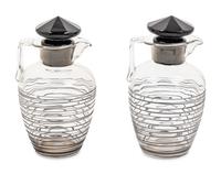 A Pair of Steuben Glass Decanters