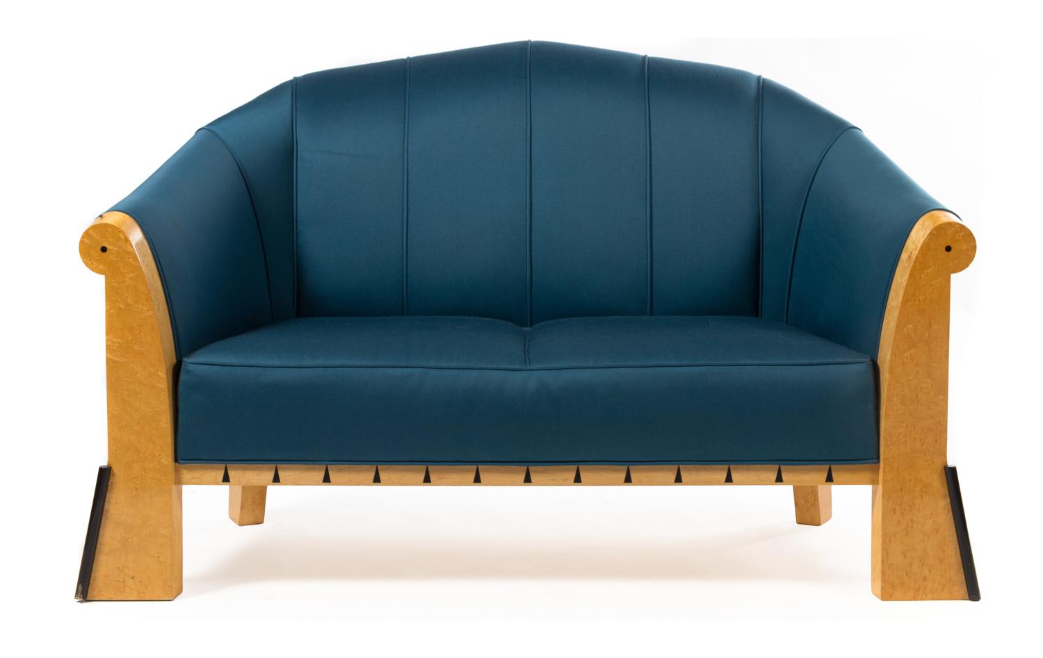 A Michael Graves for Sunar Hauserman Settee Height 29 1/2 x width 50 x depth 30 inches.