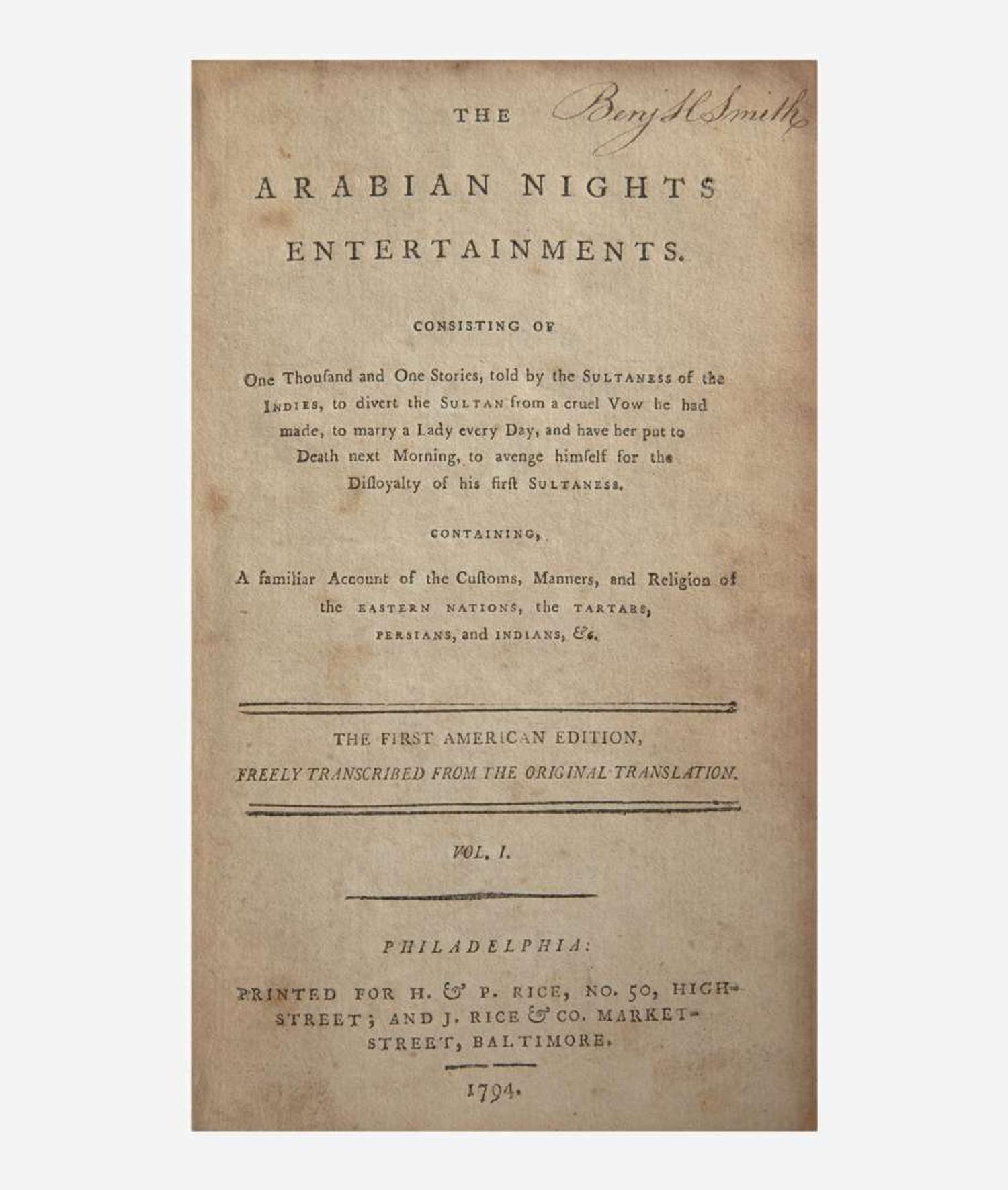 [Literature] The Arabian Nights Entertainment...
