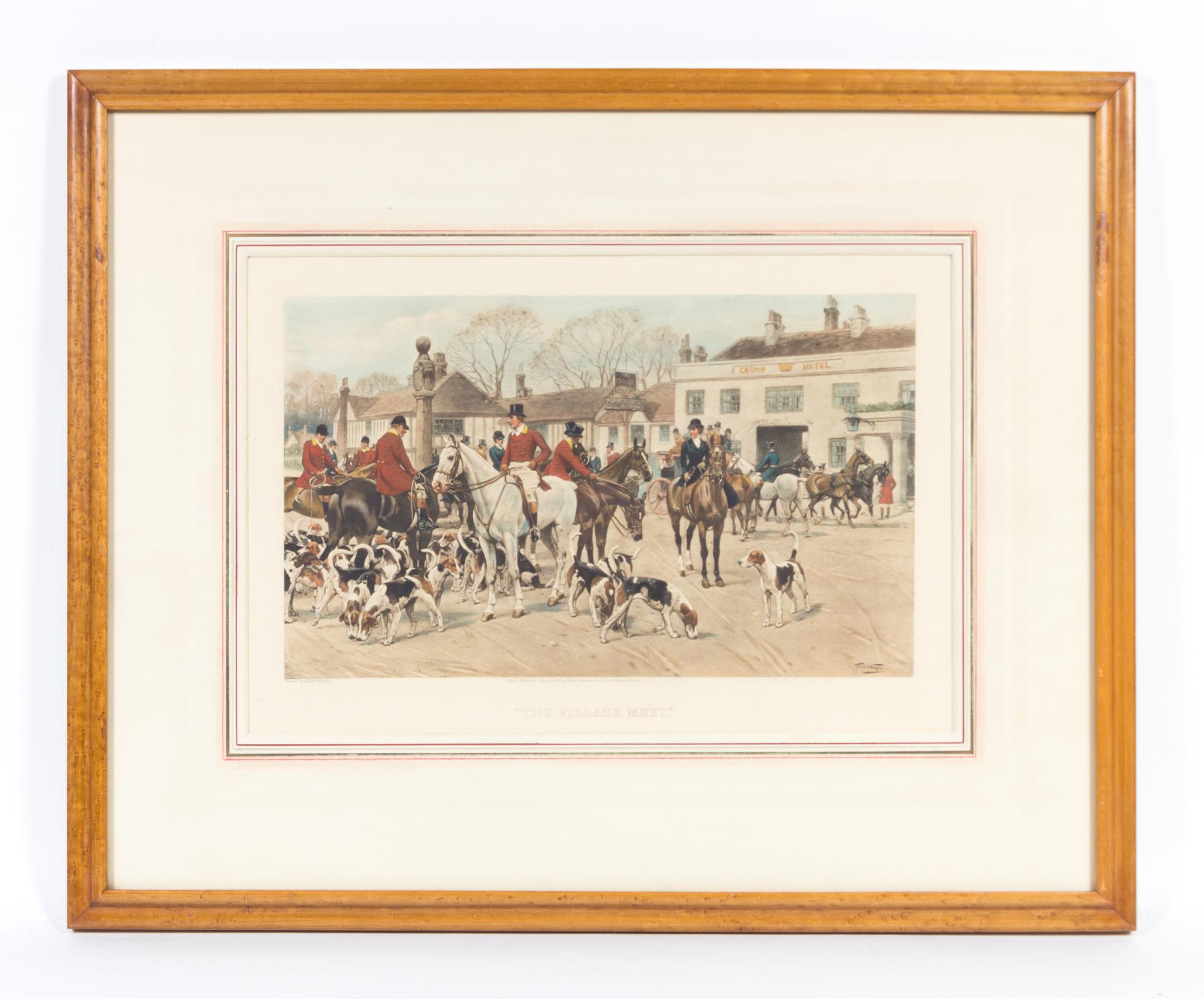After Gilbert Wright, (British, 1880-1958), The Village Meet, Ware Hounds and The Brook (3 works)