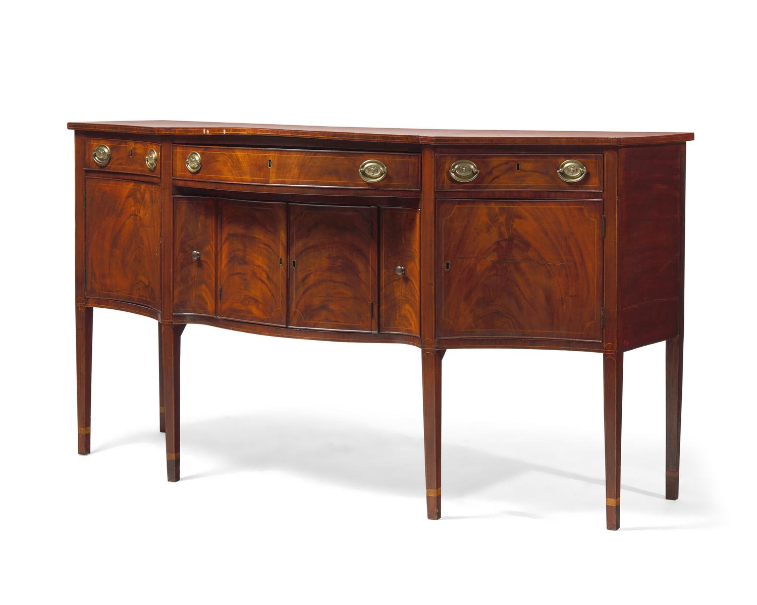 A Federal Inlaid Mahogany Sideboard
