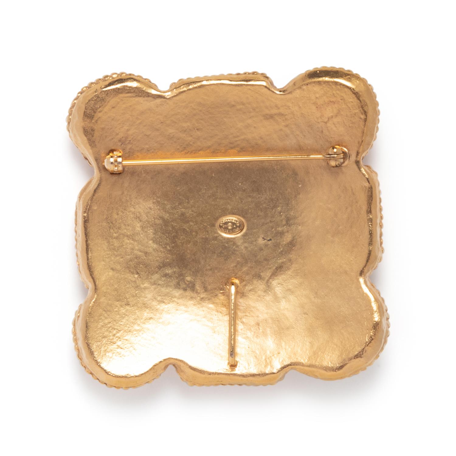Chanel Gold-Tone Logo Brooch, 2011