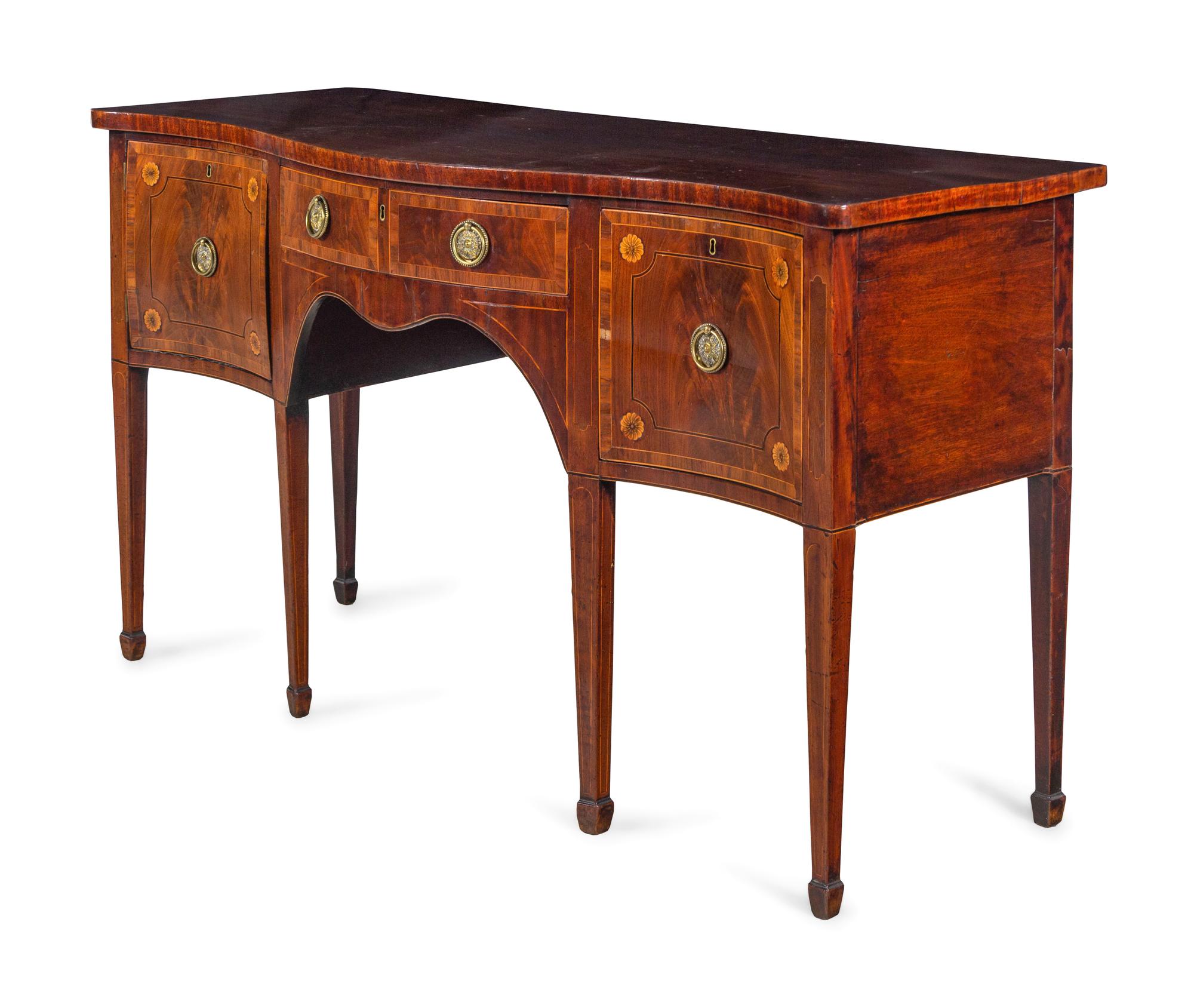 A George III Inlaid Mahogany Sideboard