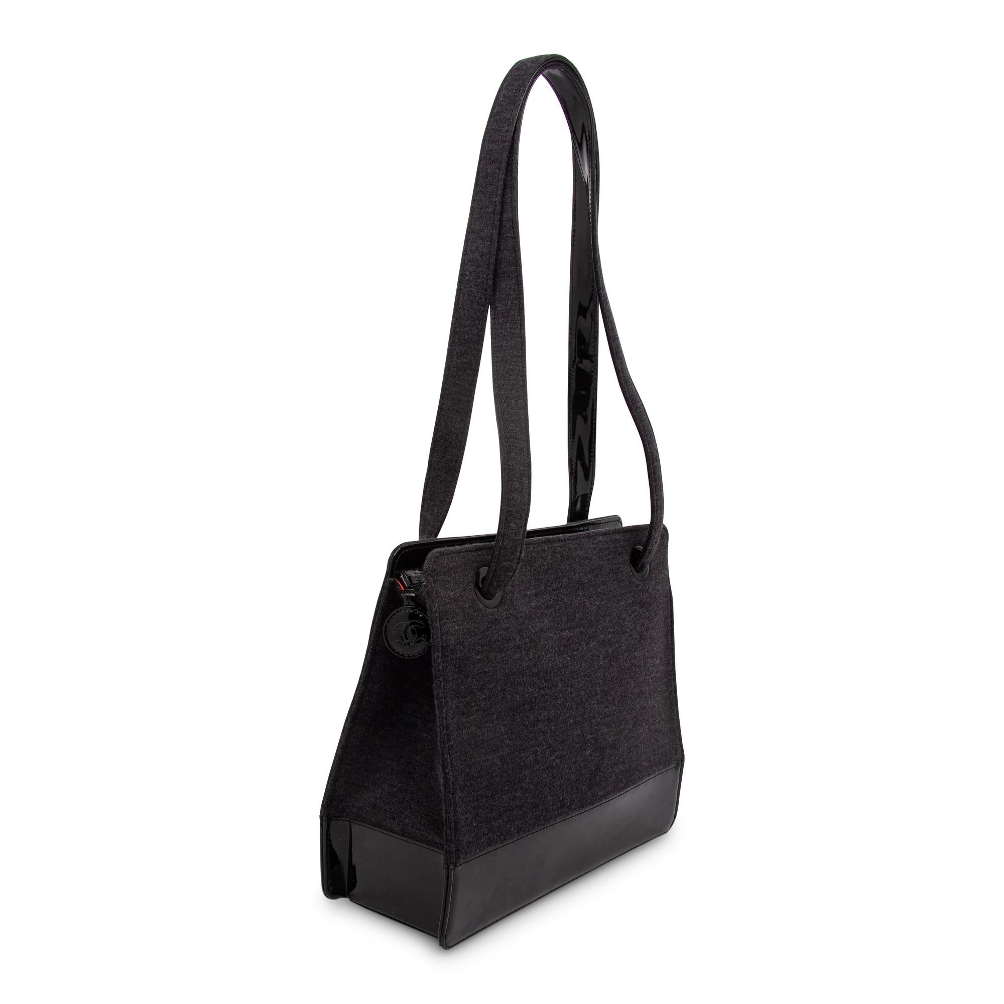 Chanel, Wool Jersey & Patent Leather Handbag