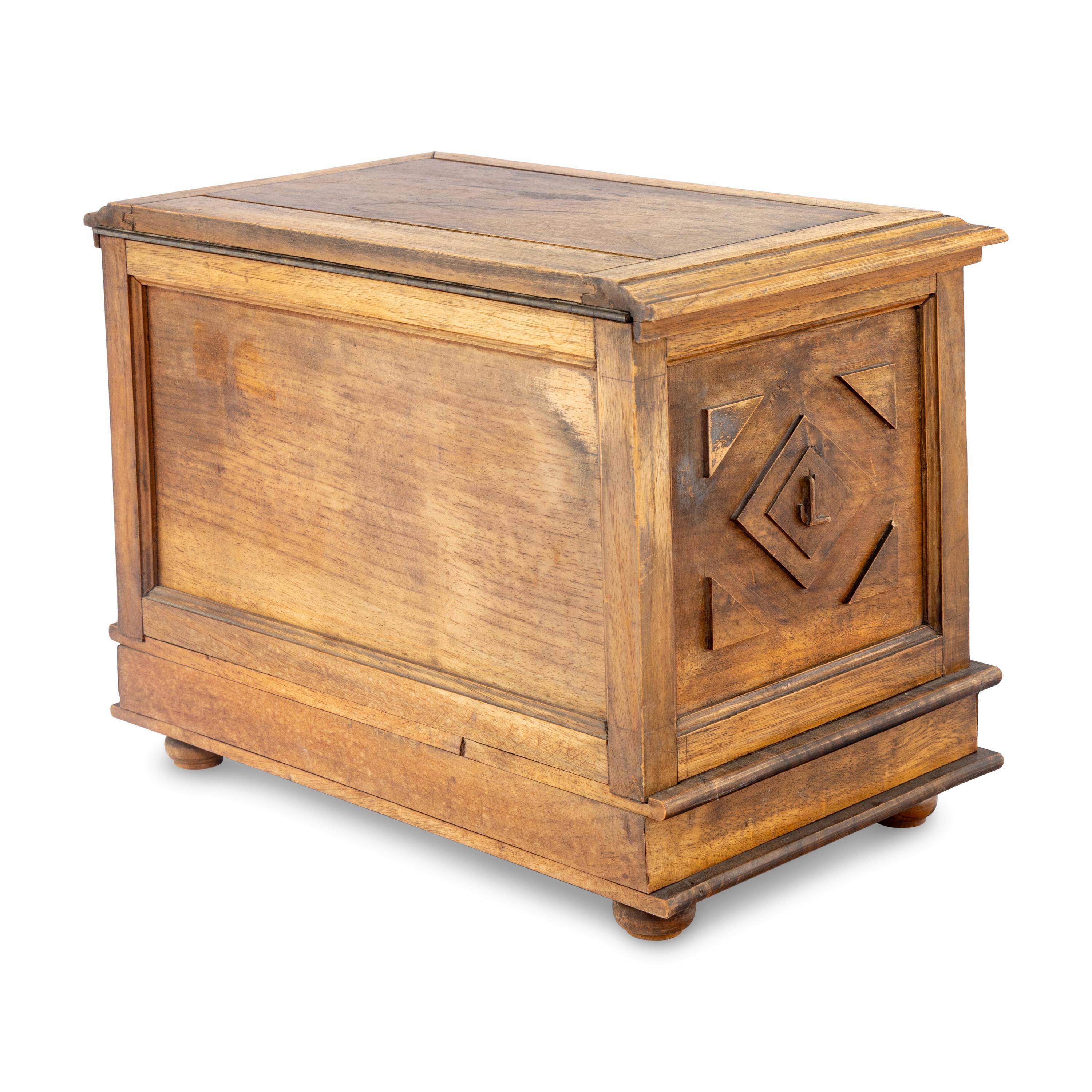 A French Fruitwood Cigares Humidor