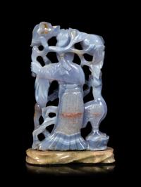 Two Chinese Carved Hardstone 'Immortals' Articles