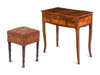 A Louis XV/XVI Transitional Style Kingwood and Fruitwood Poudresse
