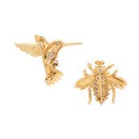 COLLECTION OF YELLOW GOLD AND DIAMOND ANIMAL PINS