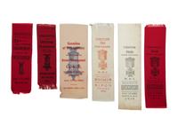 [CIVIL WAR -GRAND ARMY OF THE REPUBLIC & WOMEN'S RELIEF CORPS]. A large group of GAR, WRC, and other veterans' group ribbons and badges from Michigan, Wisconsin Indiana, and Illinois.