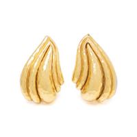 HENRY DUNAY, YELLOW GOLD EARCIPS