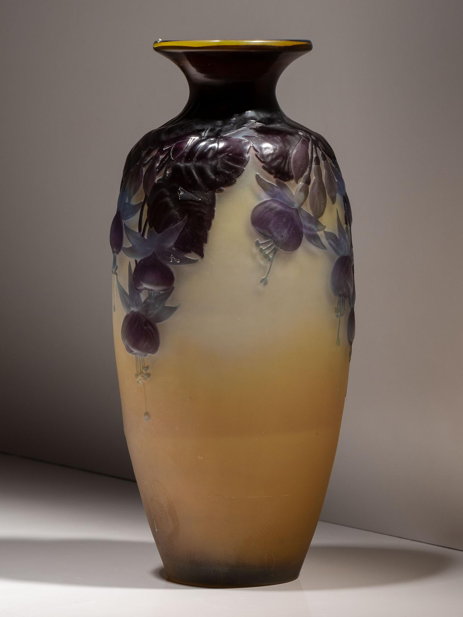 Mold Blown Fuschia Vase