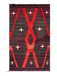 Navajo Hubble Revival Moki Pattern Weaving / Rug