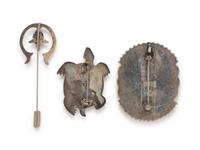 Collection of Three Native America Sterling Silver Brooches