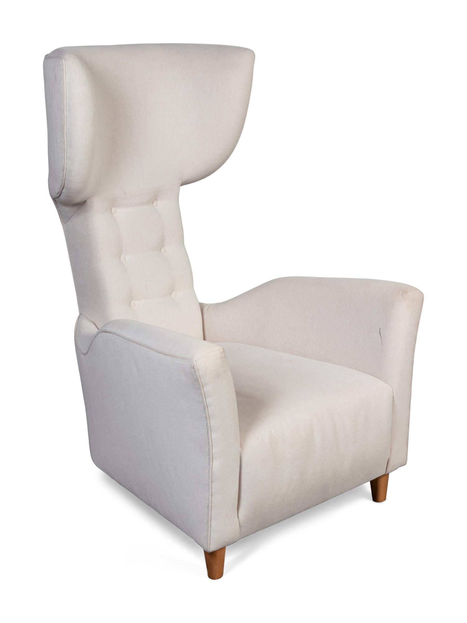 Pair of High Back Arm Chairs