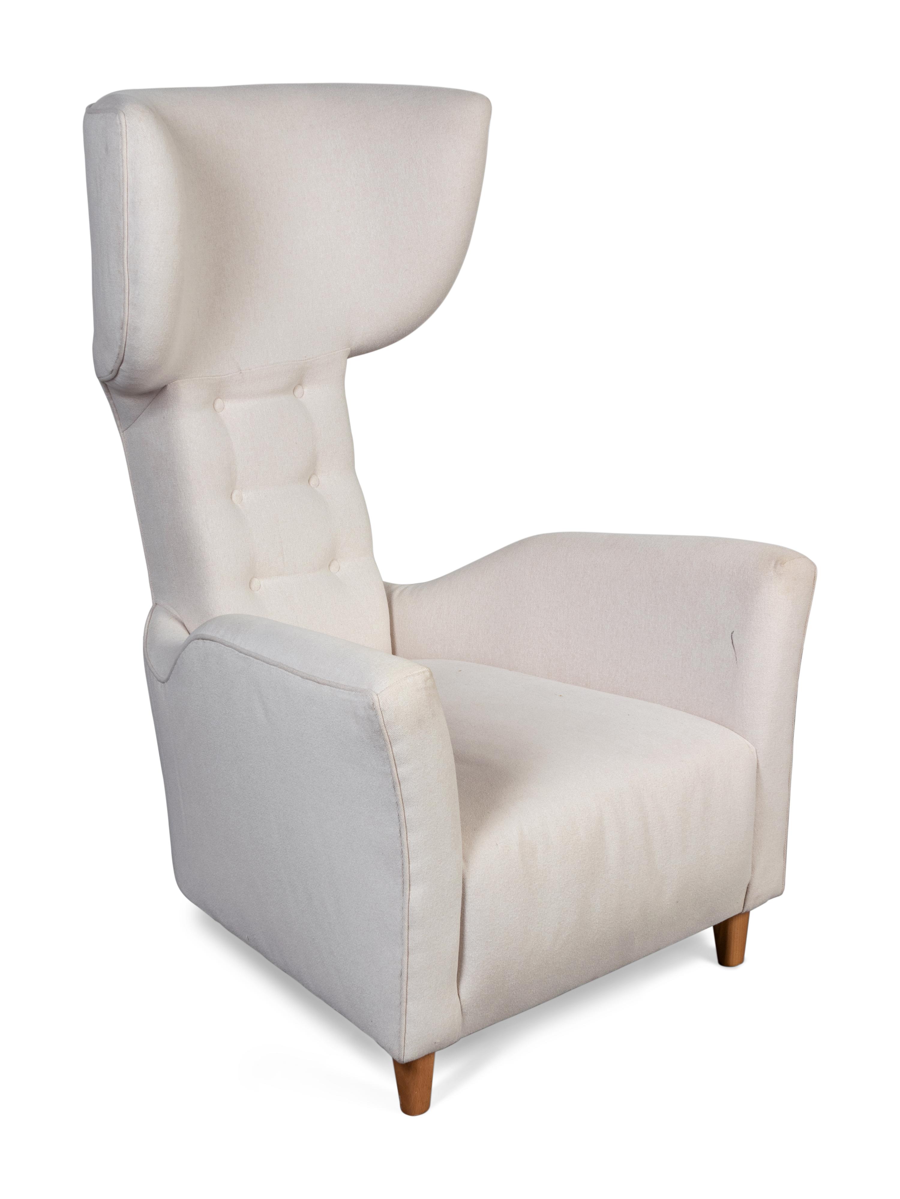 Pair of High Back Arm Chairs