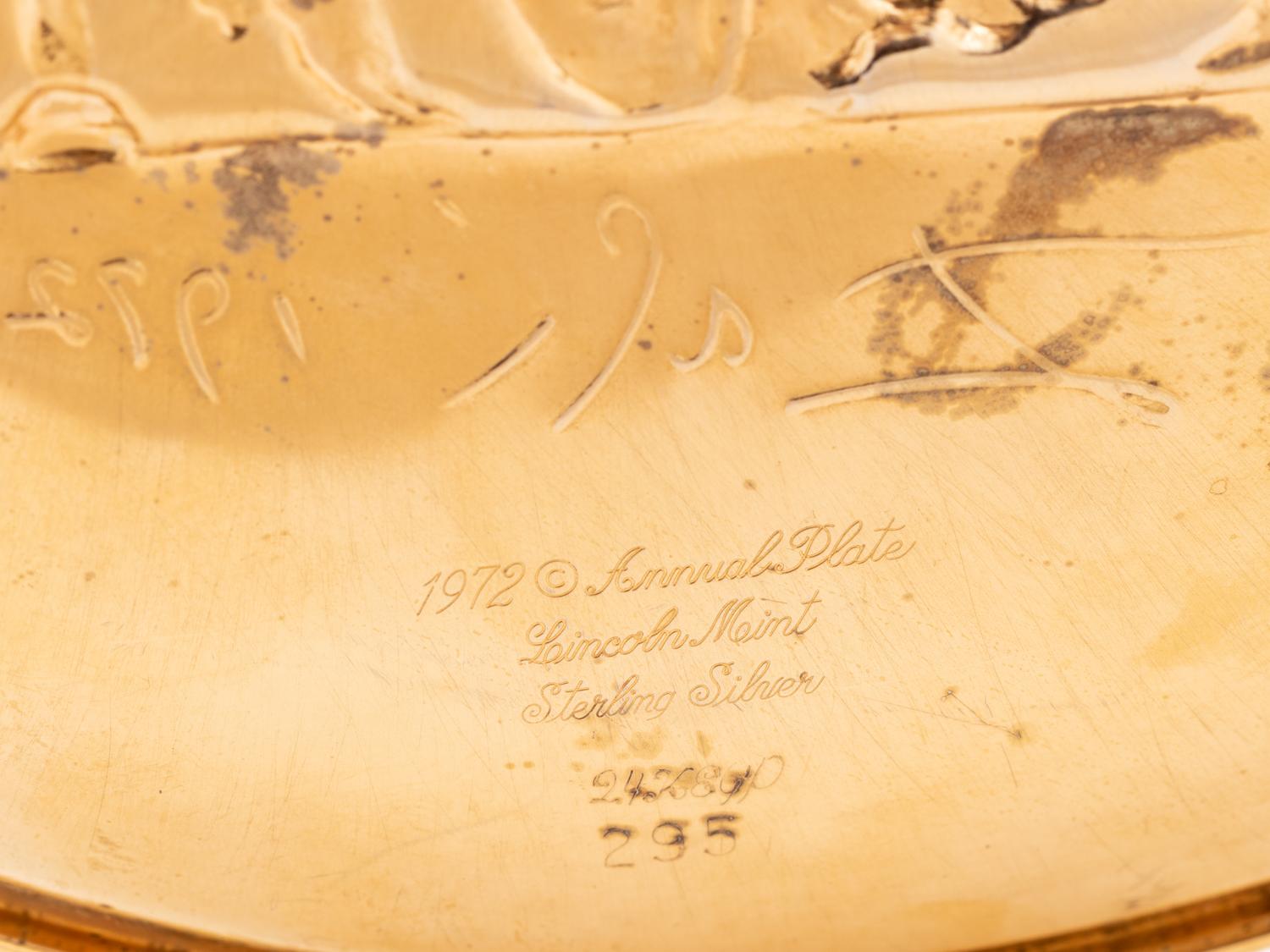 Two Lincoln Mint Silver Plates After Salvador Dali