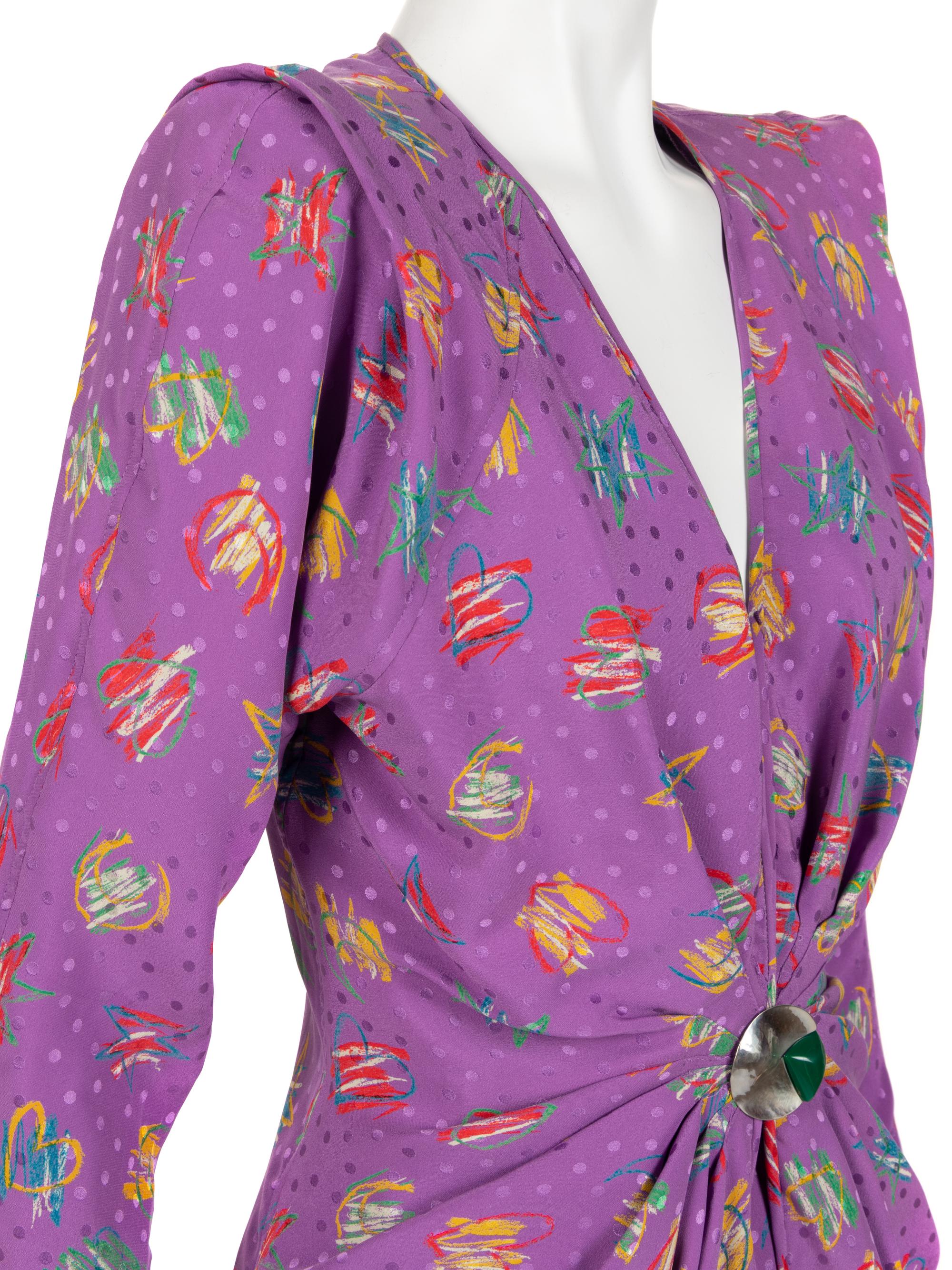 Three Designer Ensembles: One Yves Saint Laurent, One Emanuel Ungaro, and One Missoni, 1980s