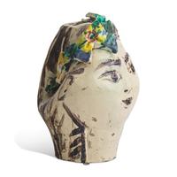 Pablo Picasso (Spanish, 1881-1973) — Tête de Femme Couronnée de Fleurs (Pichet), Unique Ceramic, 1954