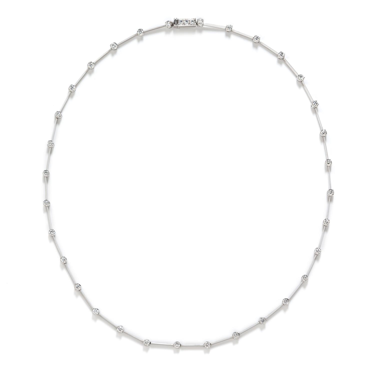 An 18 Karat White Gold and Diamond Necklace, Peter Storm, 9.70 dwts.