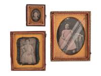 [EARLY PHOTOGRAPHY]. A group of 22 daguerreotype portraits of female children, including: