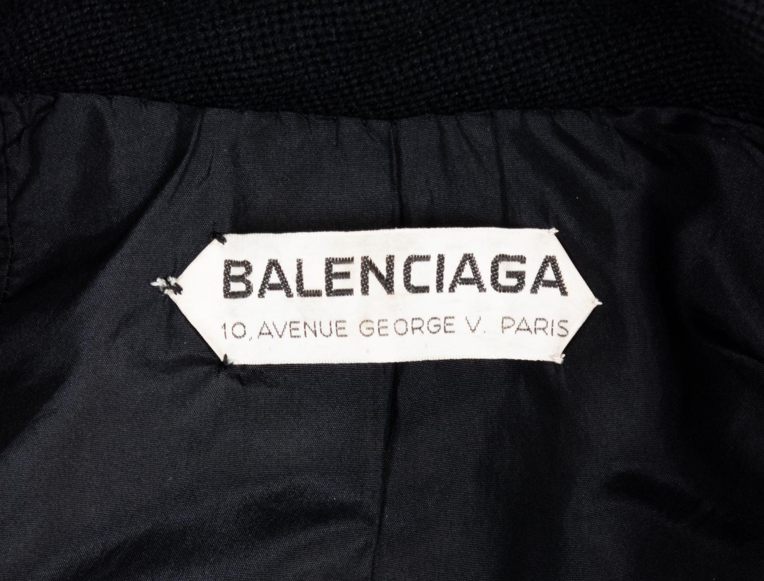 Balenciaga Haute Couture Wool Coat, c.1960