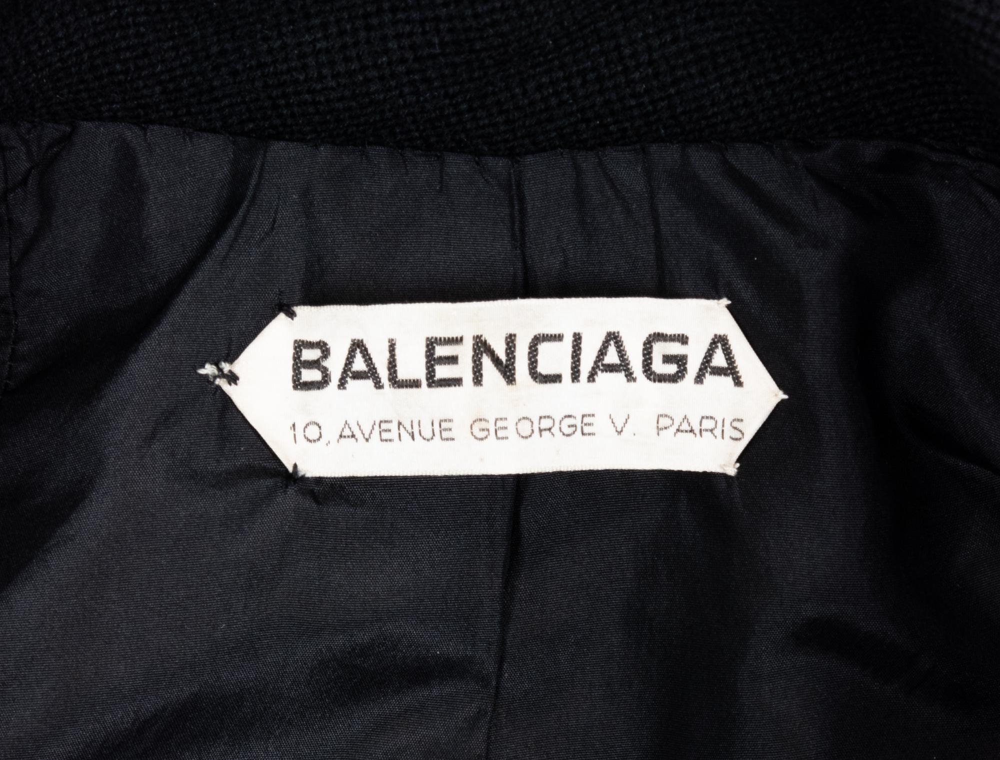 Balenciaga Haute Couture Wool Coat, c.1960