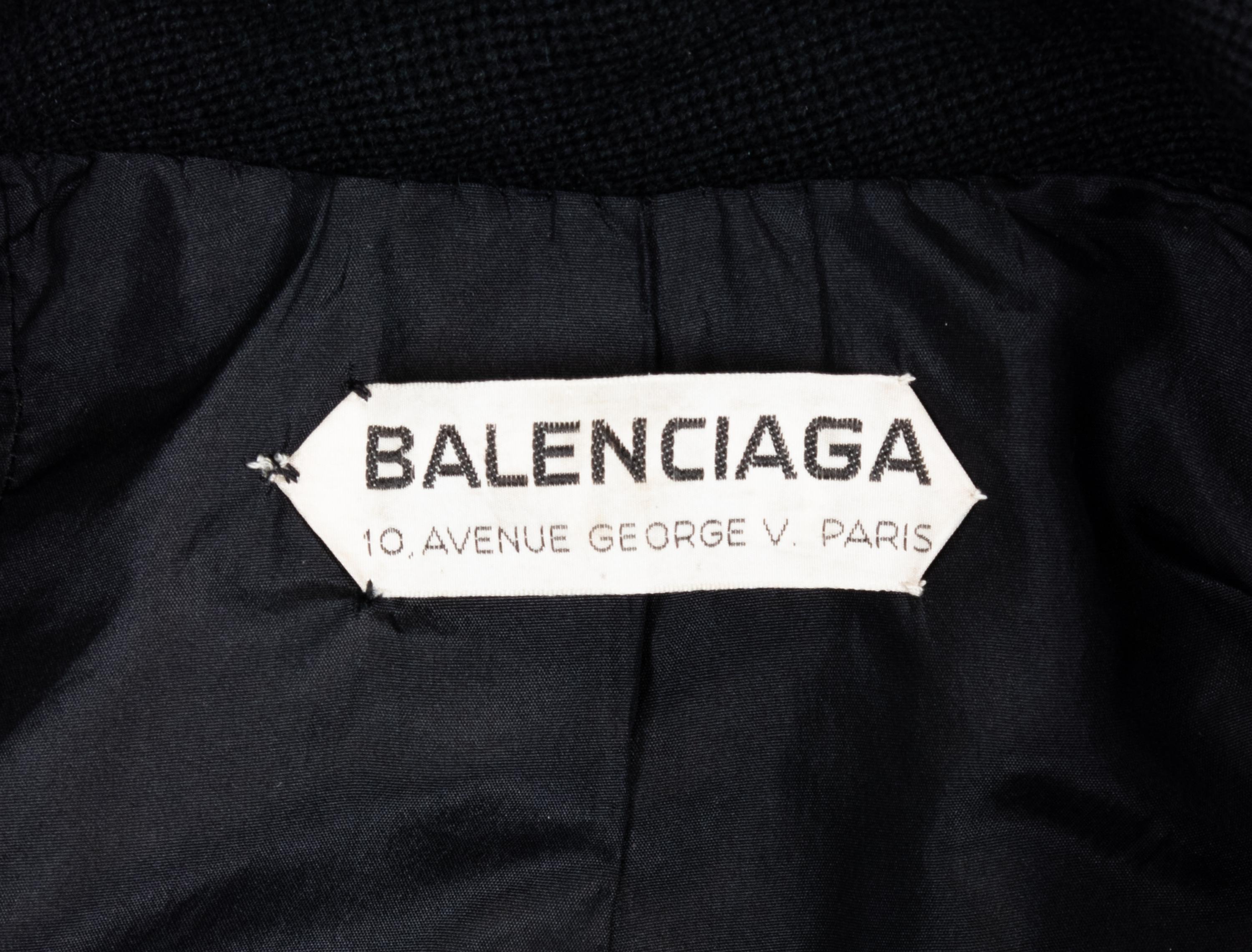 Balenciaga Haute Couture Wool Coat, c.1960