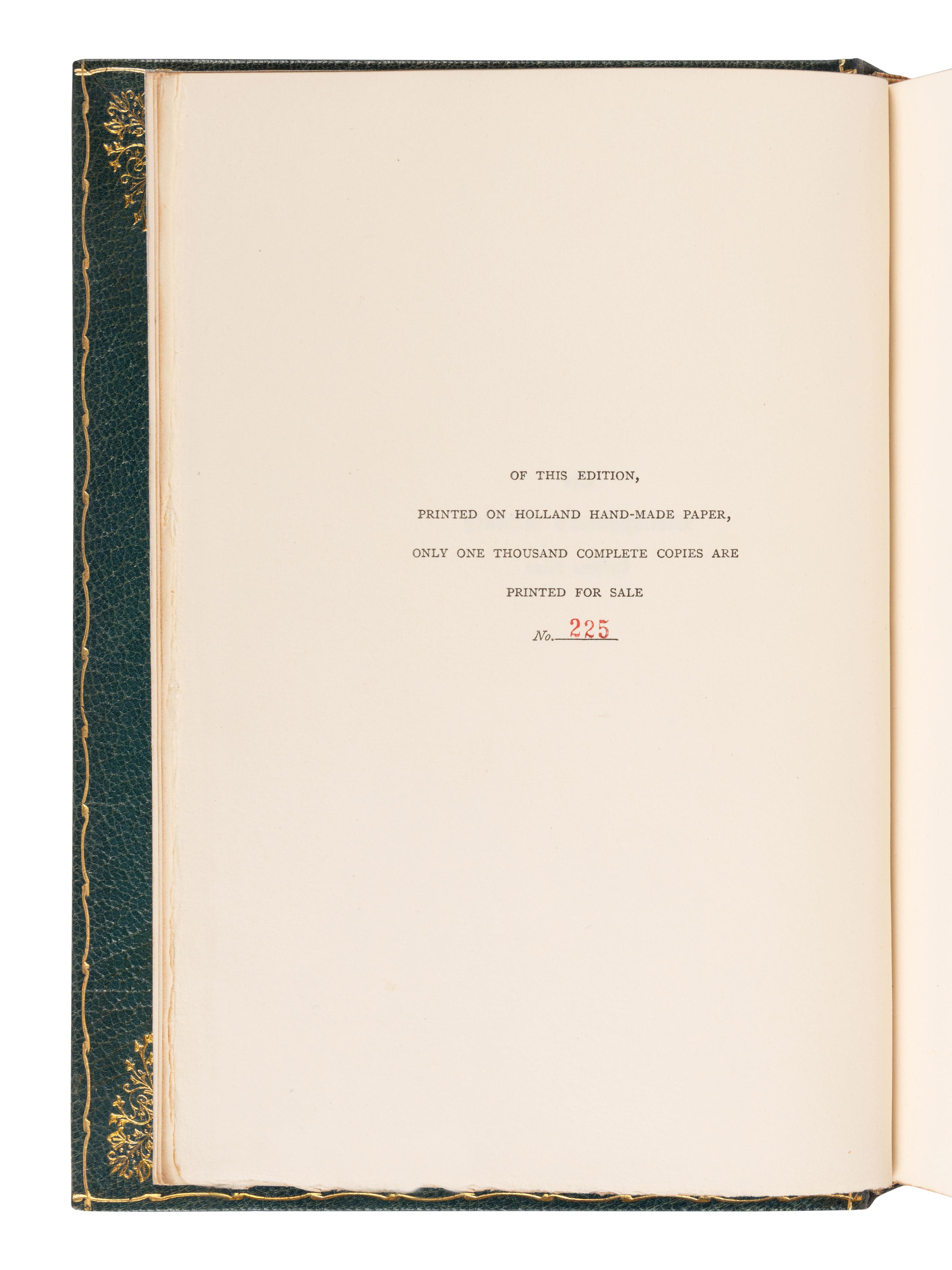 [FRENCH LITERATURE]. The Bibliophilist's Library . [ First Series ]. Volumes I-X. -- [ Second Series ]. Volumes I-X. Philadelphia: George Barrie for Subscribers only, n.d. [ca 1900].