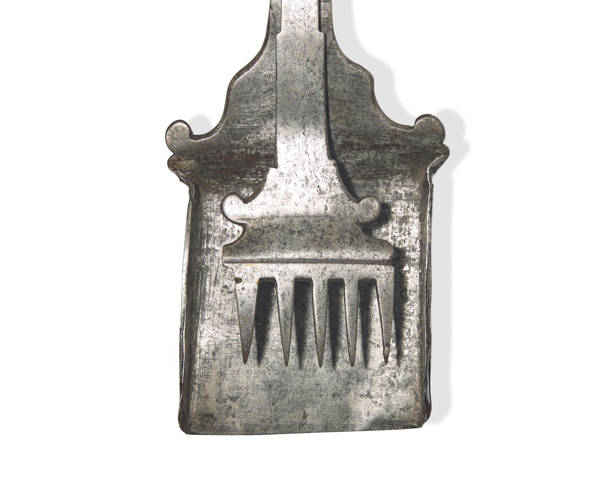 An Unusual Wrought Iron / Steel Peel with Adjustable Fork, French or Flemish, 18th Century