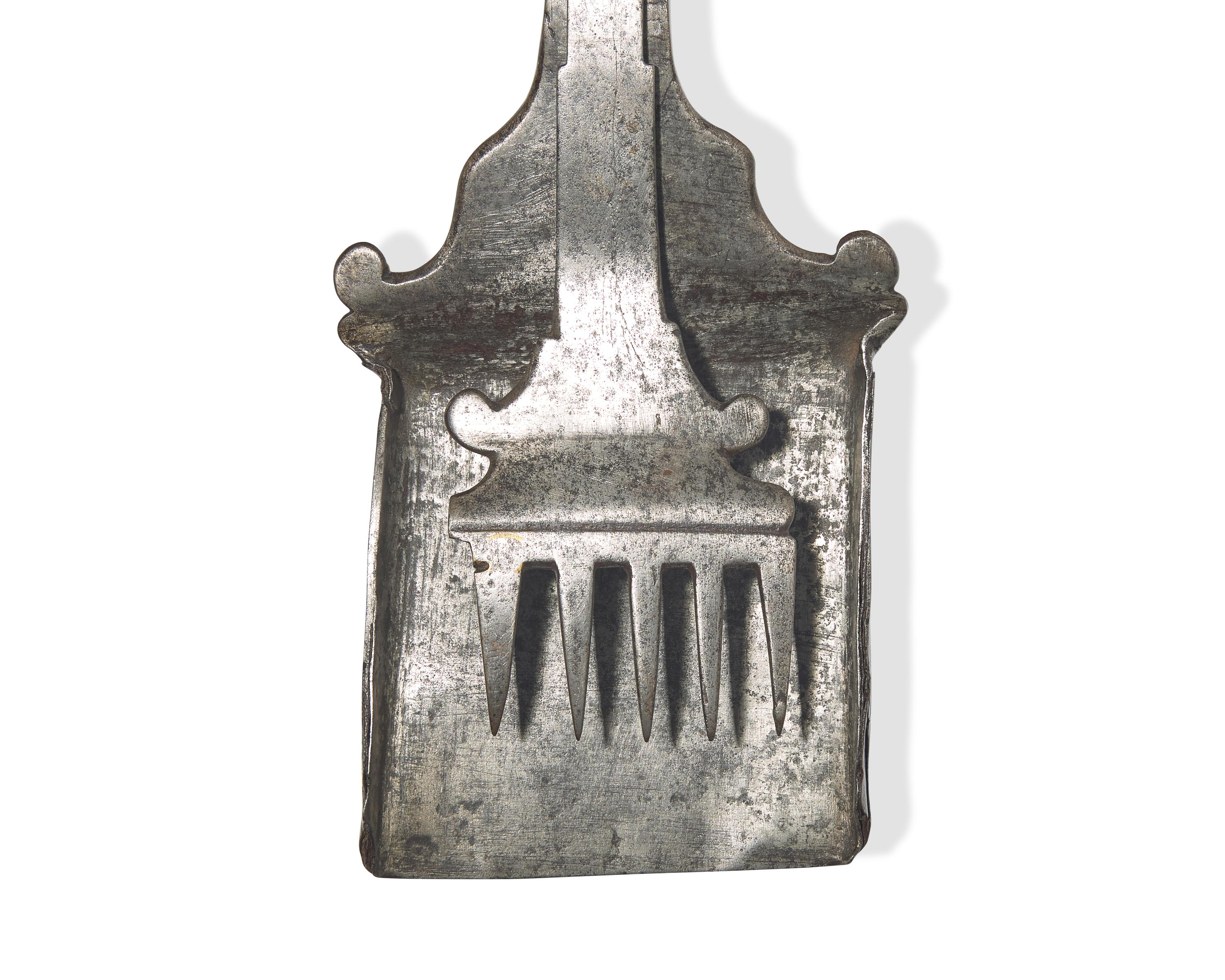 An Unusual Wrought Iron / Steel Peel with Adjustable Fork, French or Flemish, 18th Century
