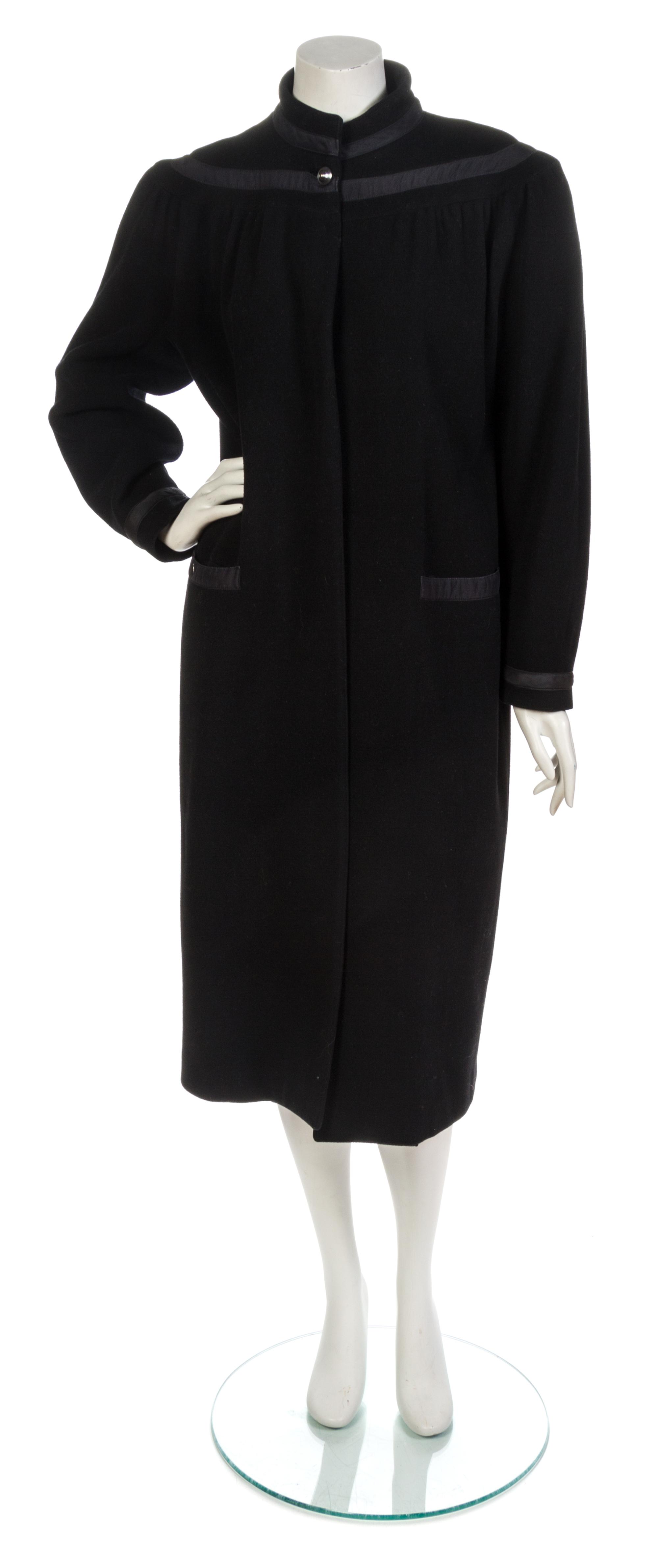 A Gianni Versace Black Wool Coat,
