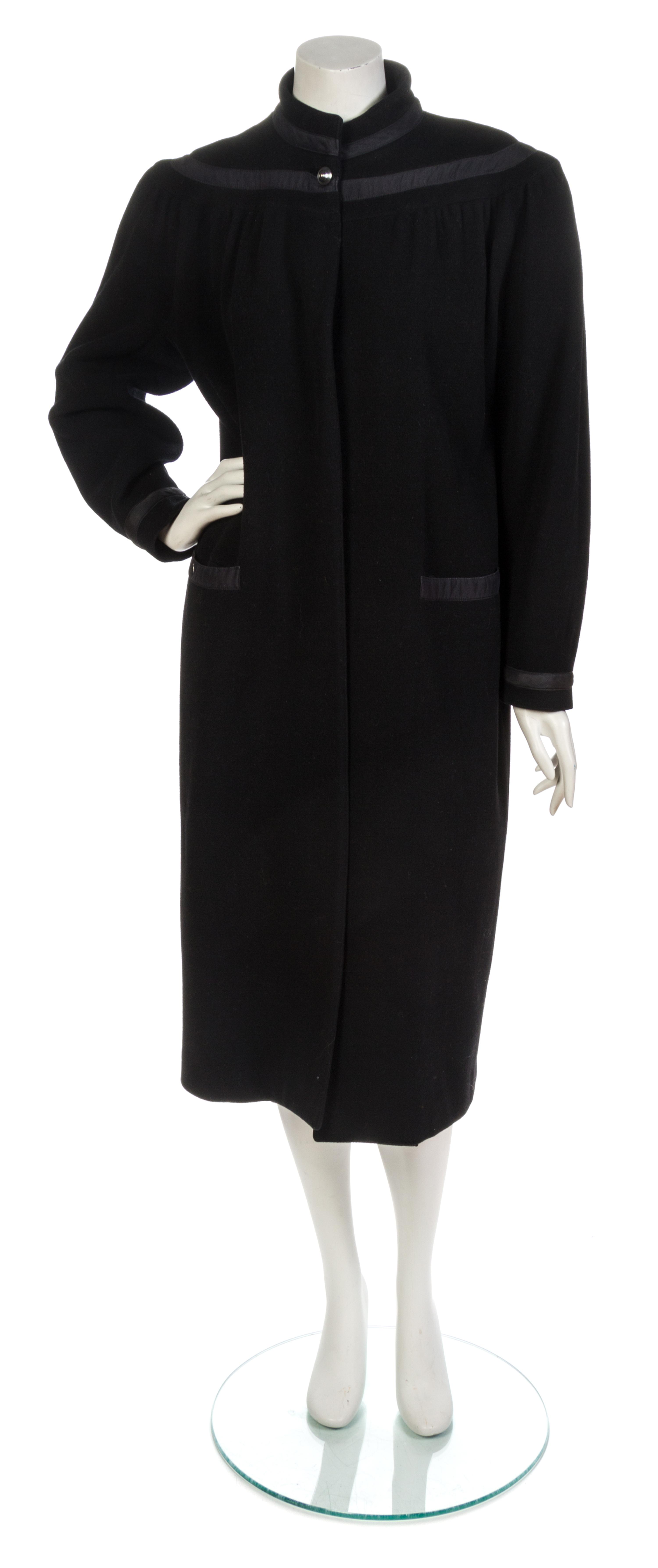 A Gianni Versace Black Wool Coat,