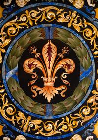 A Regency Style Giltwood Center Table with a Pietra Dura Top
