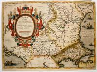A Handcolored Map of Romania 14 1/4 x 19 3/4 inches.