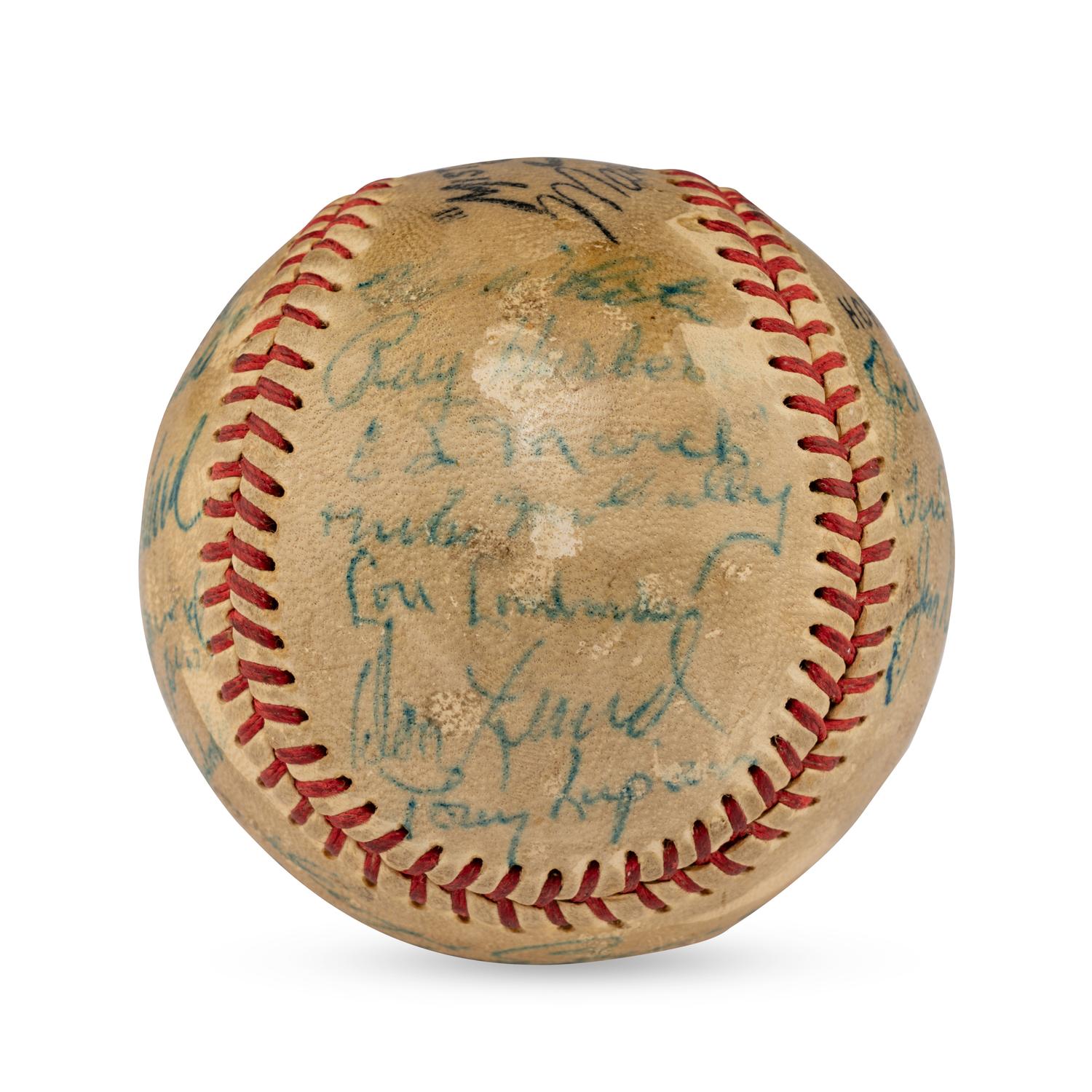 A 1949 Kansas City Blues / Toledo Mud Hens Multi Signed Baseball