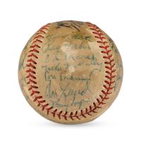 A 1949 Kansas City Blues / Toledo Mud Hens Multi Signed Baseball