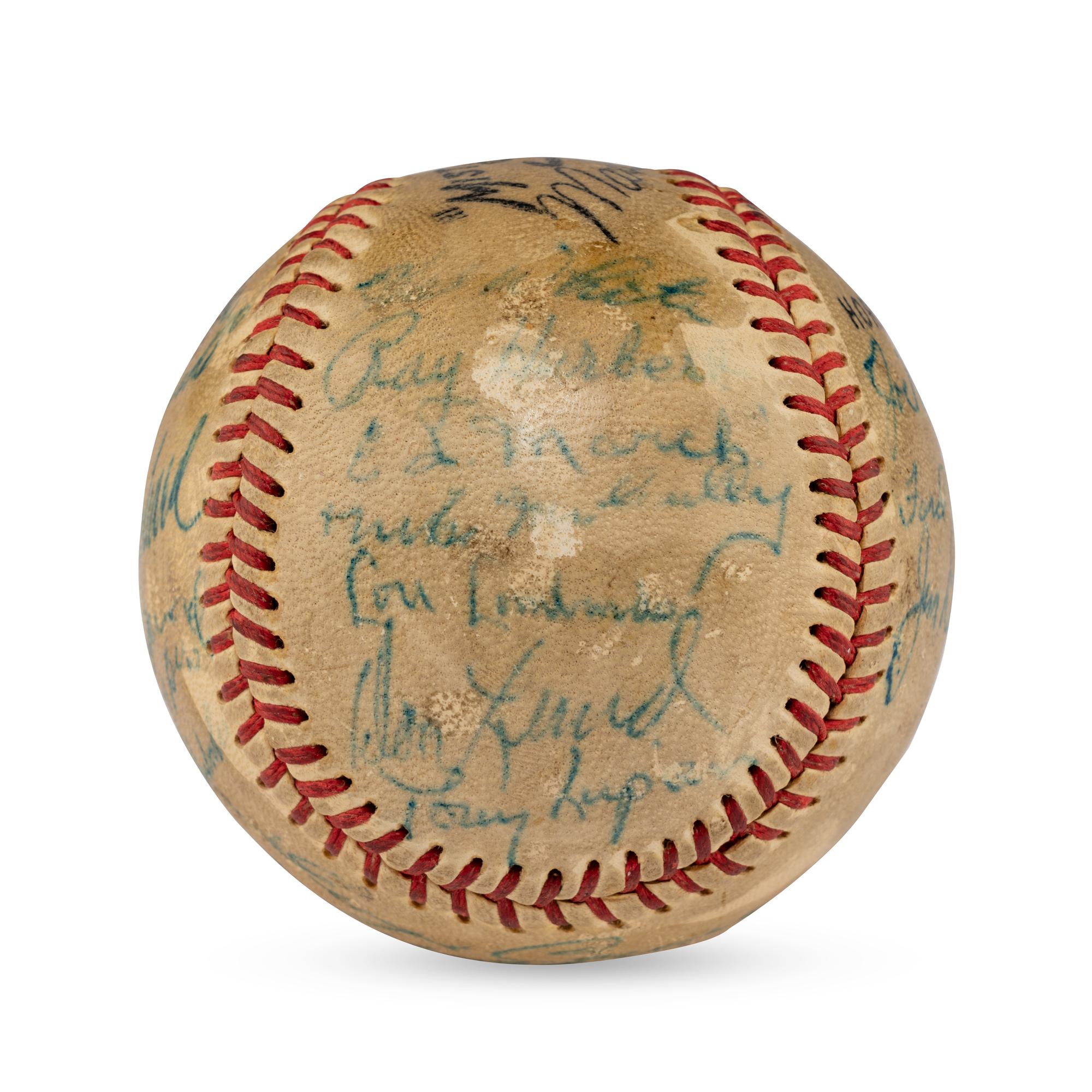 A 1949 Kansas City Blues / Toledo Mud Hens Multi Signed Baseball
